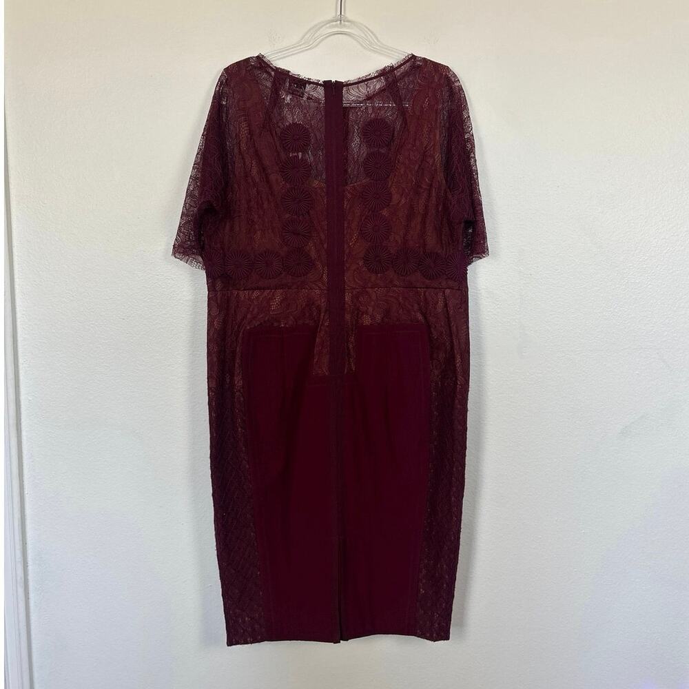NWT Byron Lars Anthropologie Carissima Lace Clasp Front Vixen Sheath Dress 18W - Picture 3 of 6